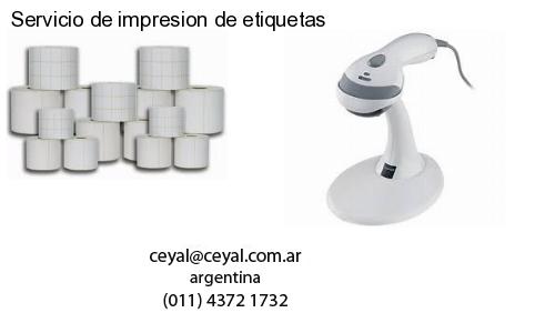 Servicio de impresion de etiquetas