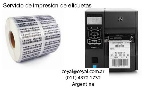Servicio de impresion de etiquetas
