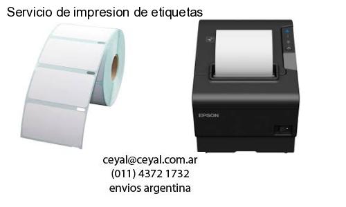 Servicio de impresion de etiquetas