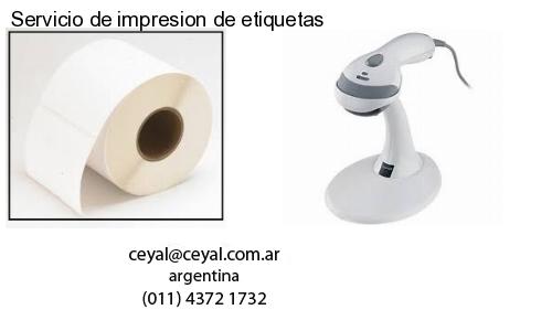 Servicio de impresion de etiquetas