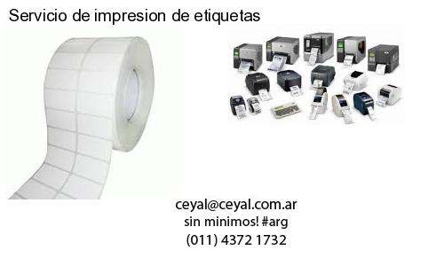 Servicio de impresion de etiquetas