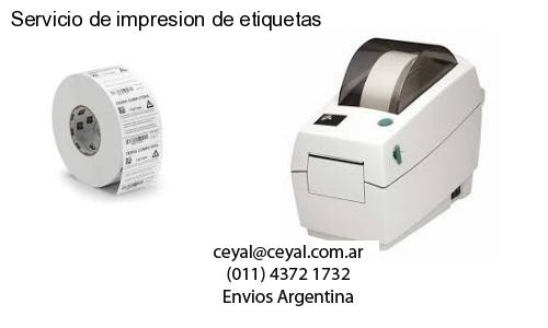 Servicio de impresion de etiquetas