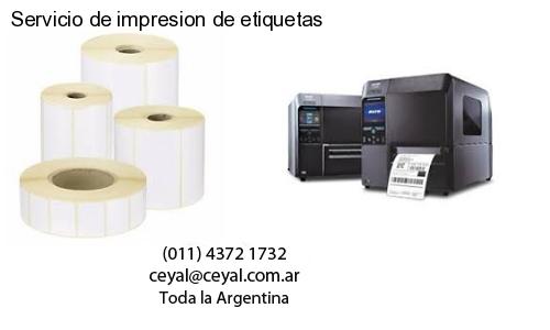 Servicio de impresion de etiquetas