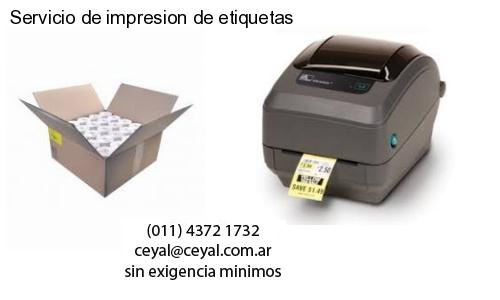 Servicio de impresion de etiquetas