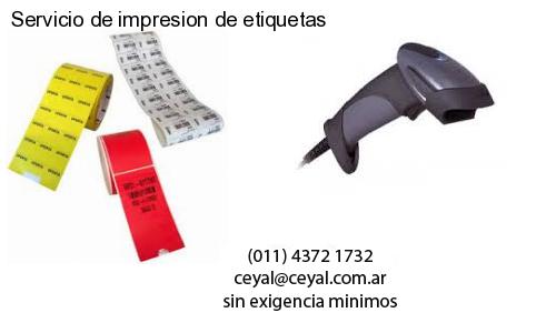 Servicio de impresion de etiquetas