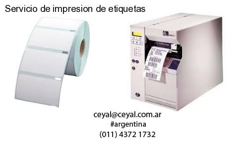 Servicio de impresion de etiquetas