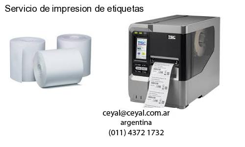 Servicio de impresion de etiquetas