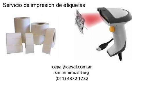 Servicio de impresion de etiquetas