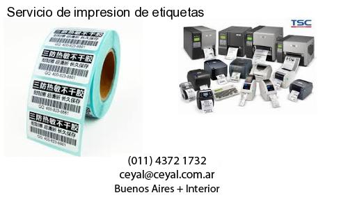 Servicio de impresion de etiquetas