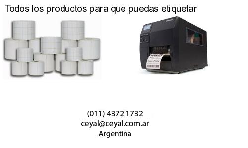 Todos los productos para que puedas etiquetar