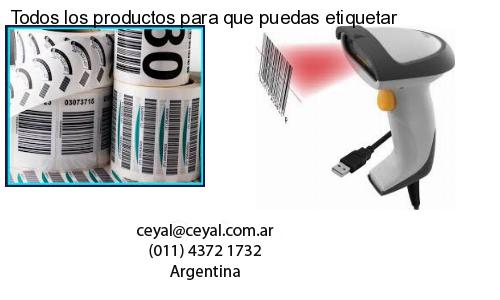 Todos los productos para que puedas etiquetar