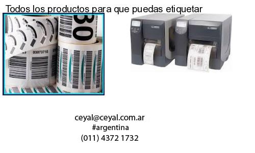 Todos los productos para que puedas etiquetar