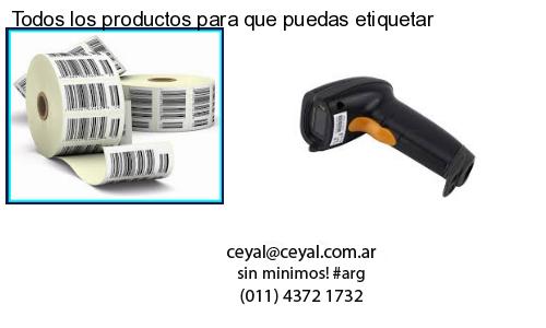 Todos los productos para que puedas etiquetar