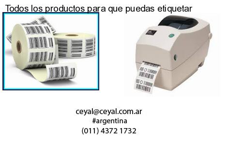 Todos los productos para que puedas etiquetar