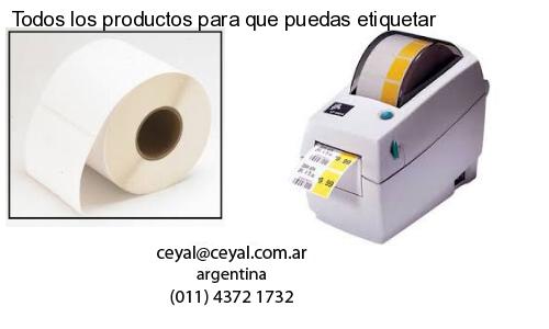 Todos los productos para que puedas etiquetar