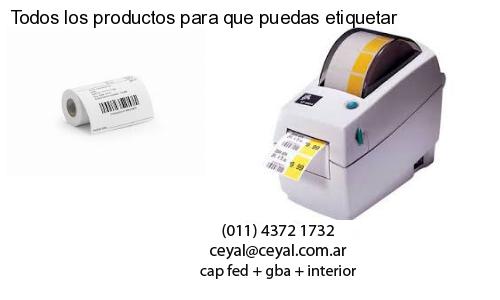 Todos los productos para que puedas etiquetar