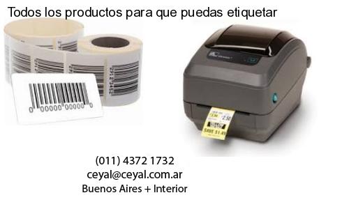 Todos los productos para que puedas etiquetar