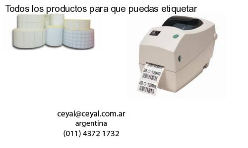 Todos los productos para que puedas etiquetar