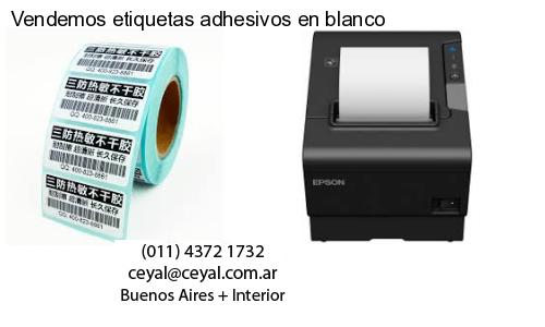 Vendemos etiquetas adhesivos en blanco
