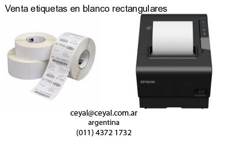Venta etiquetas en blanco rectangulares