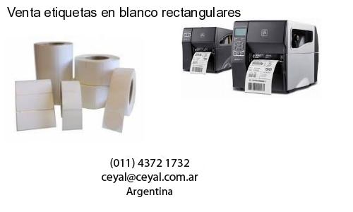Venta etiquetas en blanco rectangulares
