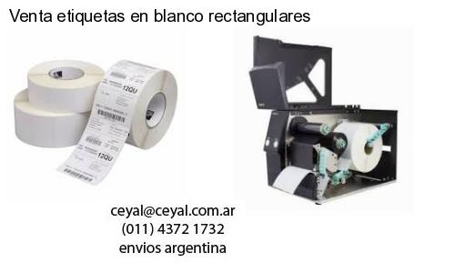 Venta etiquetas en blanco rectangulares
