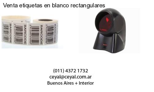 Venta etiquetas en blanco rectangulares