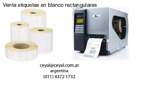 Venta etiquetas en blanco rectangulares