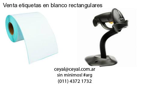 Venta etiquetas en blanco rectangulares