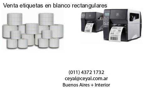 Venta etiquetas en blanco rectangulares