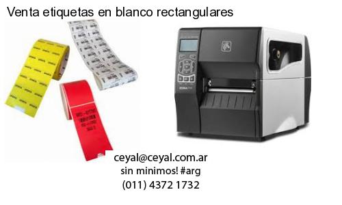 Venta etiquetas en blanco rectangulares