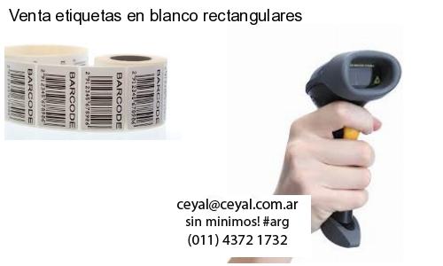 Venta etiquetas en blanco rectangulares