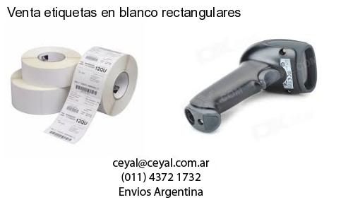 Venta etiquetas en blanco rectangulares