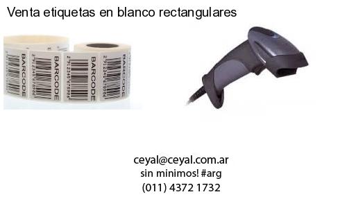 Venta etiquetas en blanco rectangulares