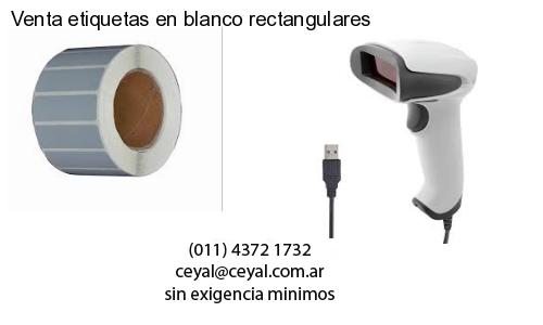 Venta etiquetas en blanco rectangulares