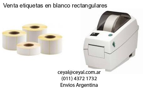 Venta etiquetas en blanco rectangulares