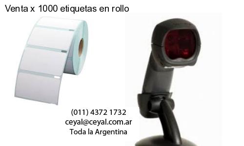 Venta x 1000 etiquetas en rollo