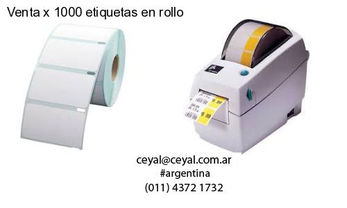 Venta x 1000 etiquetas en rollo