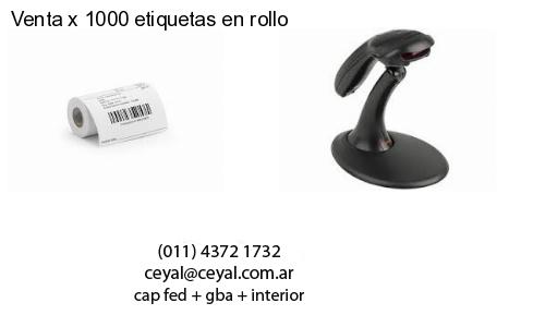 Venta x 1000 etiquetas en rollo