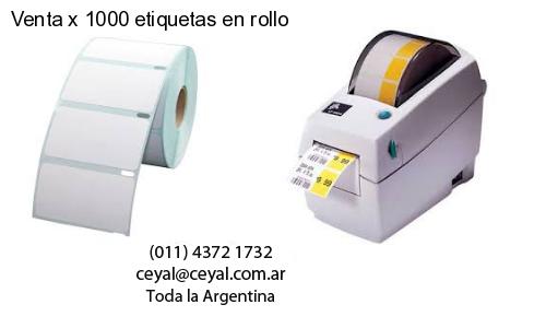 Venta x 1000 etiquetas en rollo