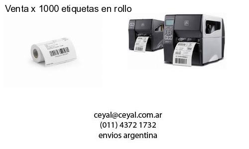 Venta x 1000 etiquetas en rollo