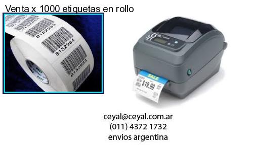 Venta x 1000 etiquetas en rollo