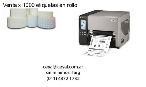 Venta x 1000 etiquetas en rollo