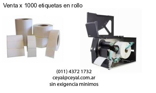 Venta x 1000 etiquetas en rollo