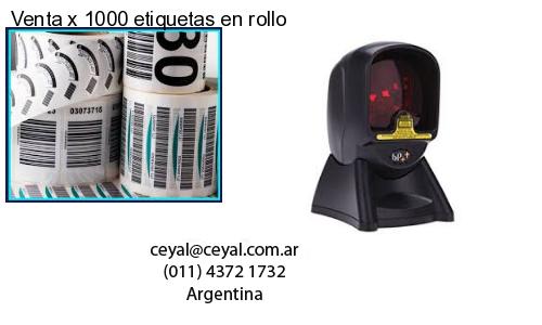 Venta x 1000 etiquetas en rollo