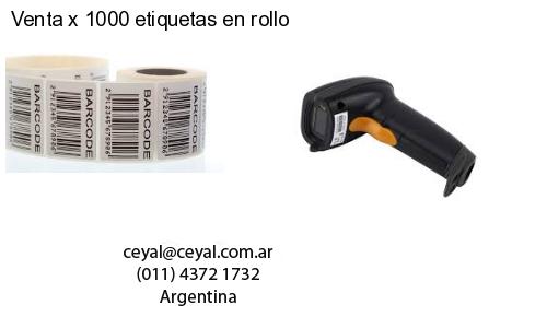 Venta x 1000 etiquetas en rollo
