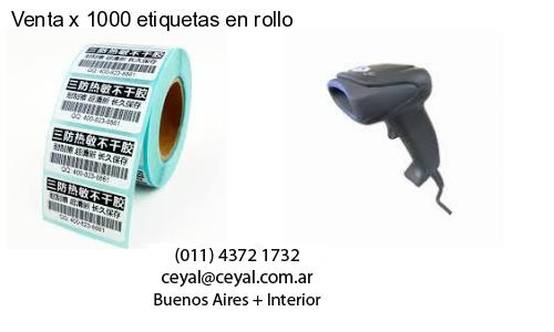 Venta x 1000 etiquetas en rollo