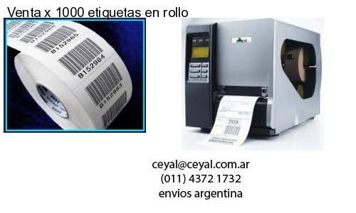 Venta x 1000 etiquetas en rollo