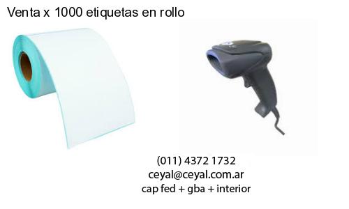 Venta x 1000 etiquetas en rollo