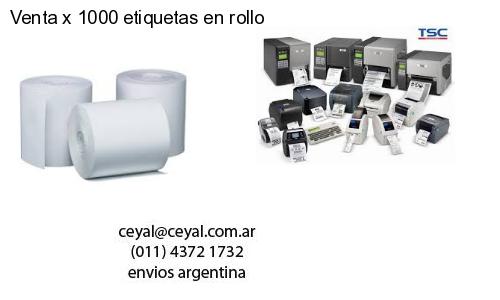 Venta x 1000 etiquetas en rollo